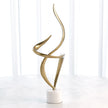 Global Views Antique Brass Swirl Sculpture