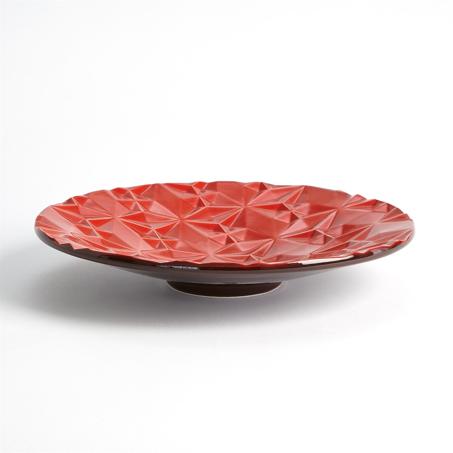 Global Views Geometric Charger - Red