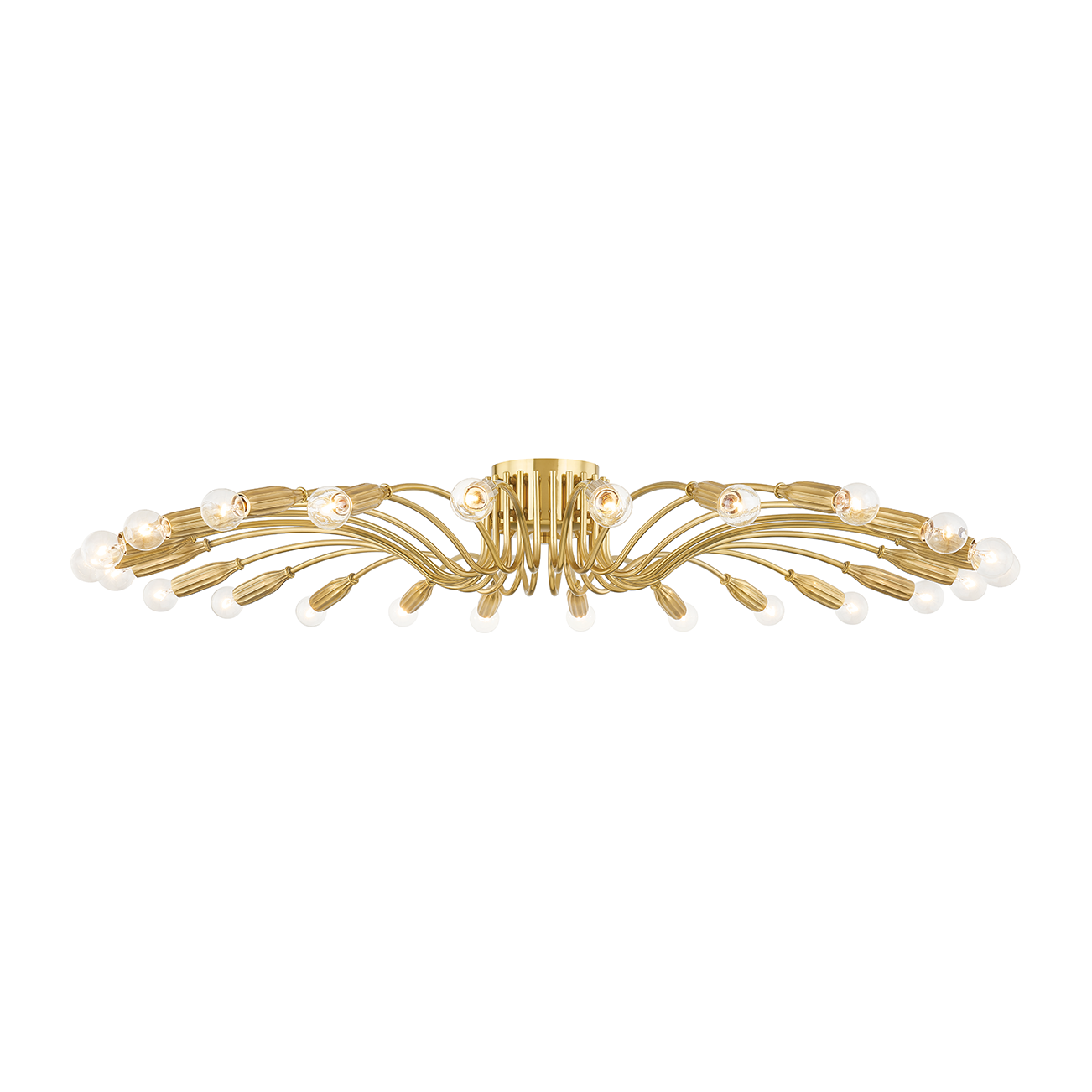 Hudson Valley Lighting Barney 24 Light 49.25 inch Aged Brass Semi Flush Ceiling Light