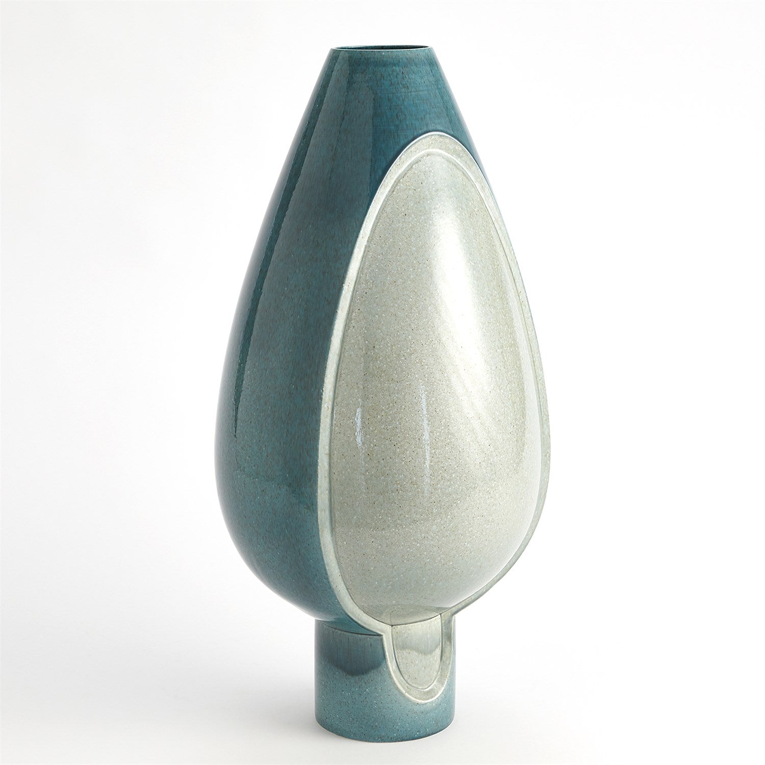 Global Views Azure Two Tone Pod Vase