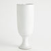 Global Views Long Nose Vases & Bowl - White