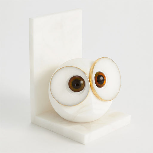Global Views Alabaster Big Eyed Owl Bookends - Large - Set of 2