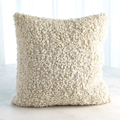 Global Views Natural Textured Boucle Pillow