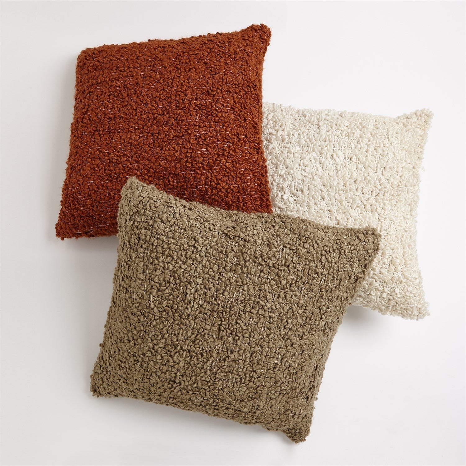 Global Views Rust Textured Boucle Pillow