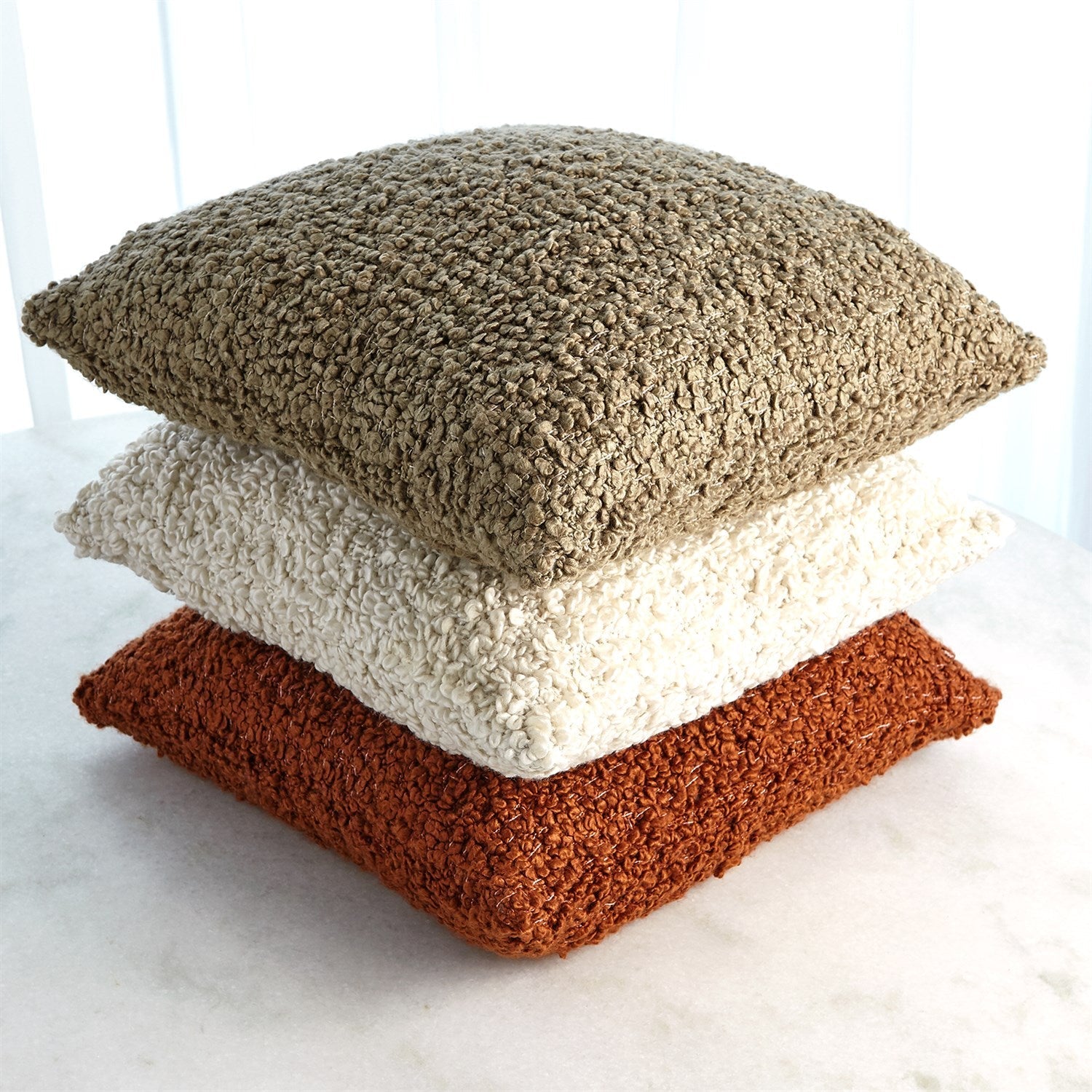 Global Views Rust Textured Boucle Pillow