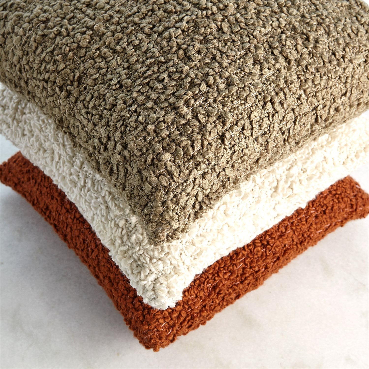 Global Views Natural Textured Boucle Pillow