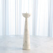 Global Views White Round Top Candle Stand