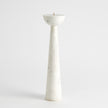 Global Views White Round Top Candle Stand