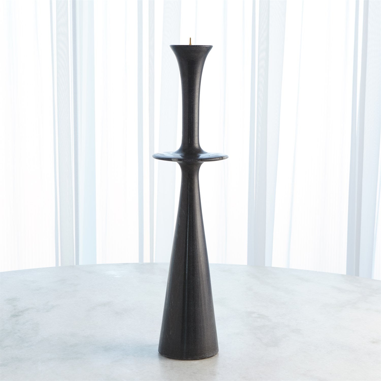 Global Views Black Center Flair Candle Stand
