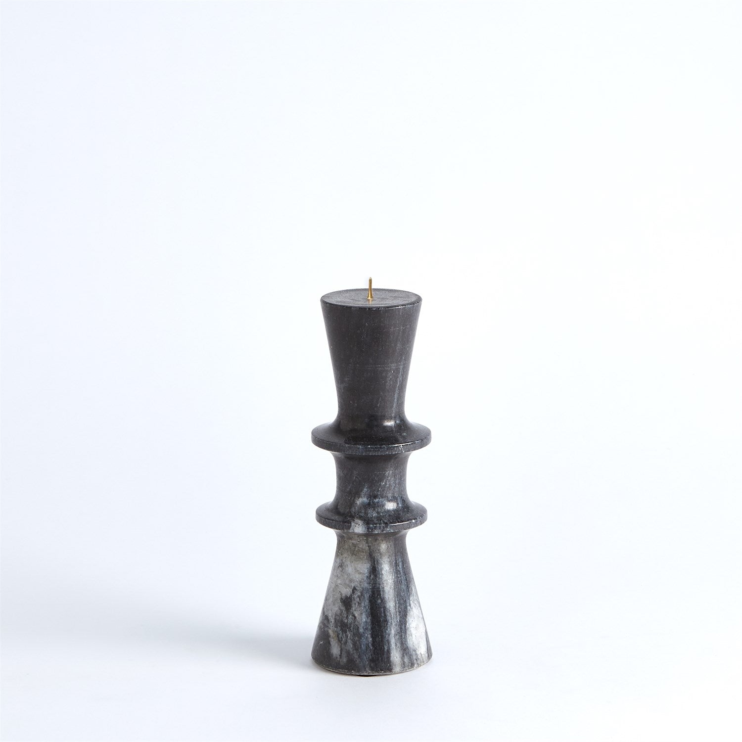 Global Views Black Double Flair Candle Stand