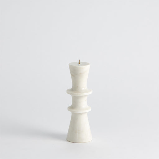 Global Views Double Flair Candle Stand - White