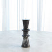 Global Views Black Double Flair Candle Stand