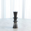 Global Views Black Double Flair Candle Stand