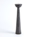 Global Views Round Top Candle Stand - Black