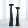 Global Views Black Round Top Candle Stand