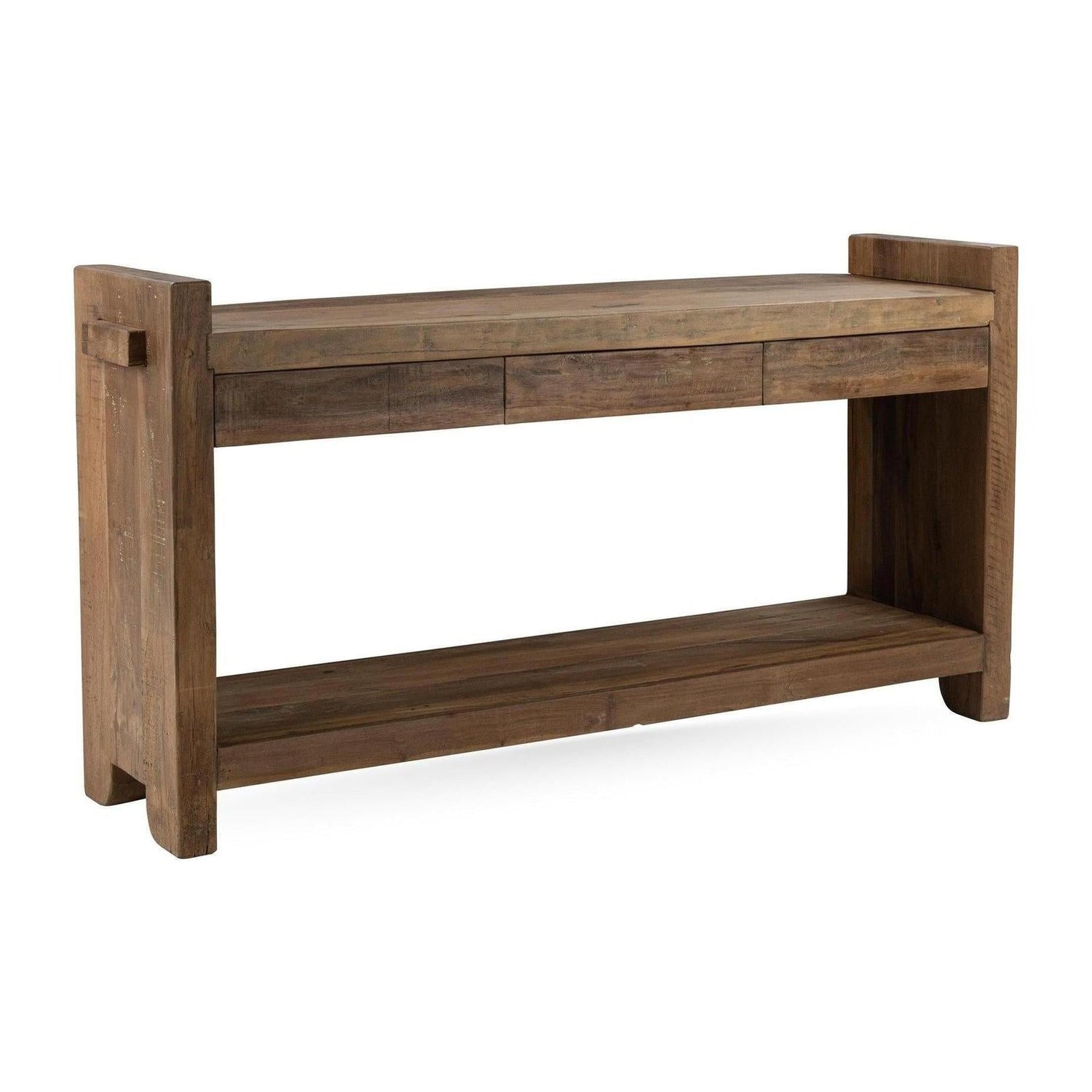 Classic Home Marsa Reclaimed Wood 3Dwr Console Table