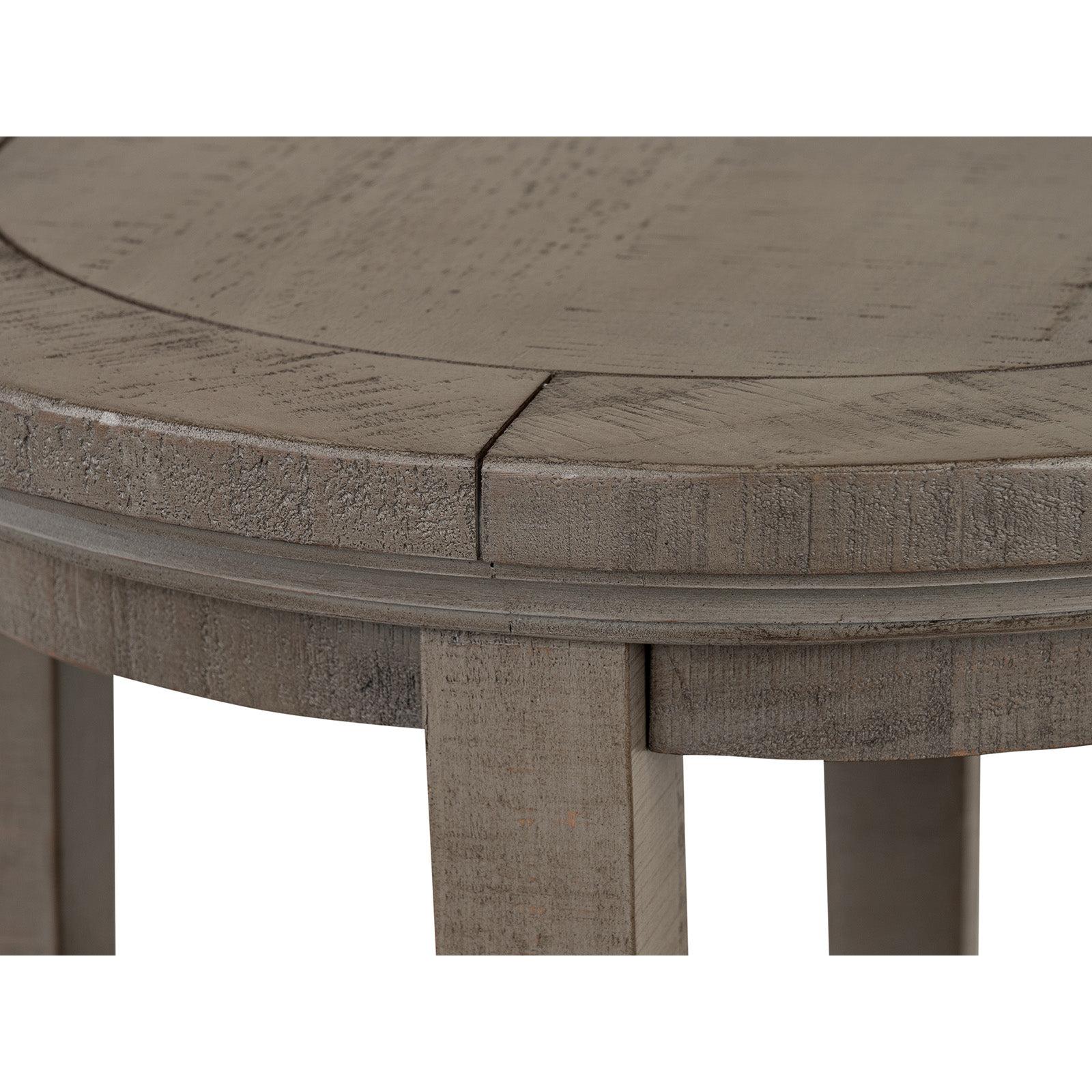 Magnussen Home Paxton Place Dovetail Grey Round Accent End Table
