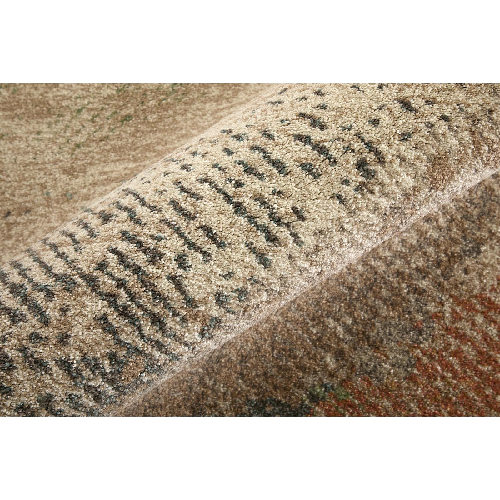 Feizy Eden 39QTF Modern Abstract Rug in Brown/Tan/Blue