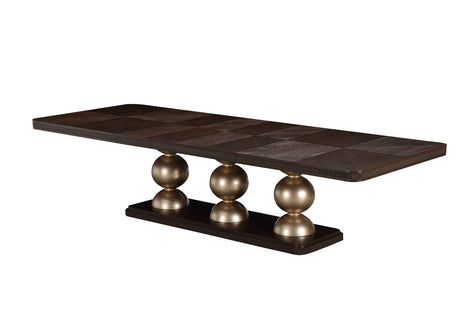 Michael Amini West Kensington Rectangular Dining Table - Medium Espresso