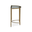 Magnussen Home Copia Antiqued Silver With Gold Tint Demilune Sofa Table