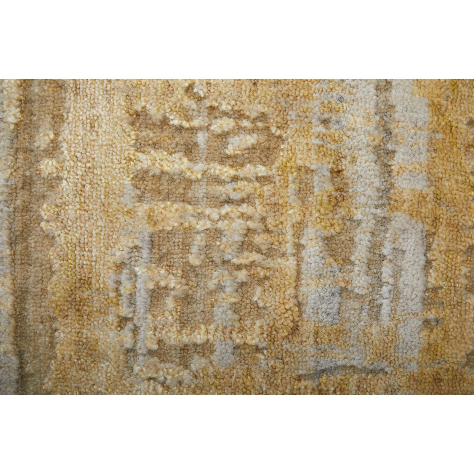 Feizy Eastfield 69FQF Modern Abstract Rug in Yellow/Ivory/Gold