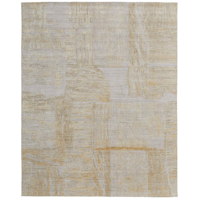 Feizy Eastfield 69FTF Modern Abstract Rug in Yellow/Ivory/Gold