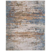 Feizy Pearson 39SCF Modern Abstract, Blue/Ivory/Brown, Rug