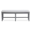 Magnussen Home Charleston Harbor Gray Grey Upholstered Bench