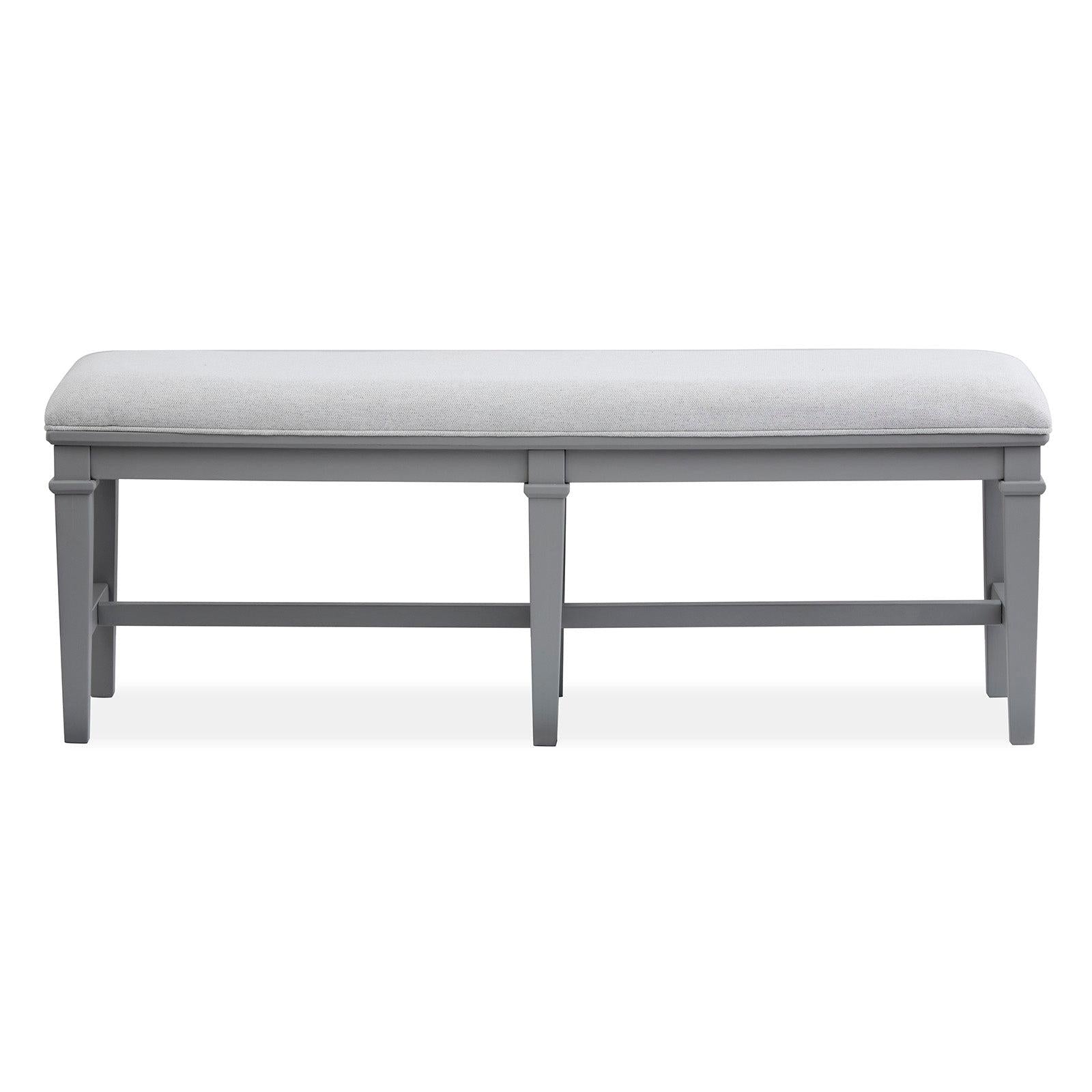 Magnussen Home Charleston Harbor Gray Grey Upholstered Bench