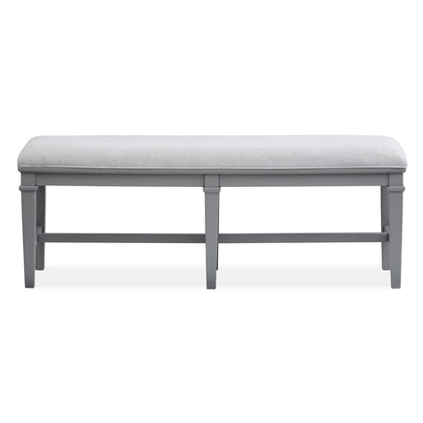 Magnussen Home Charleston Harbor Gray Grey Upholstered Bench