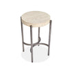 Magnussen Home Jennings Edgecomb Grey And Weathered Antique Nickel Round Accent Table