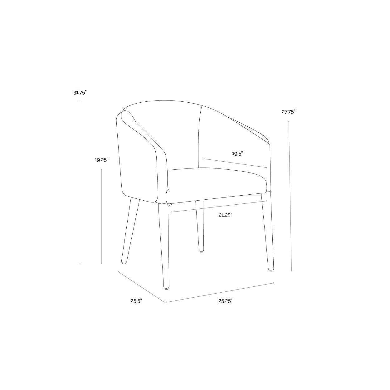 Sunpan Sheva Dining Armchair