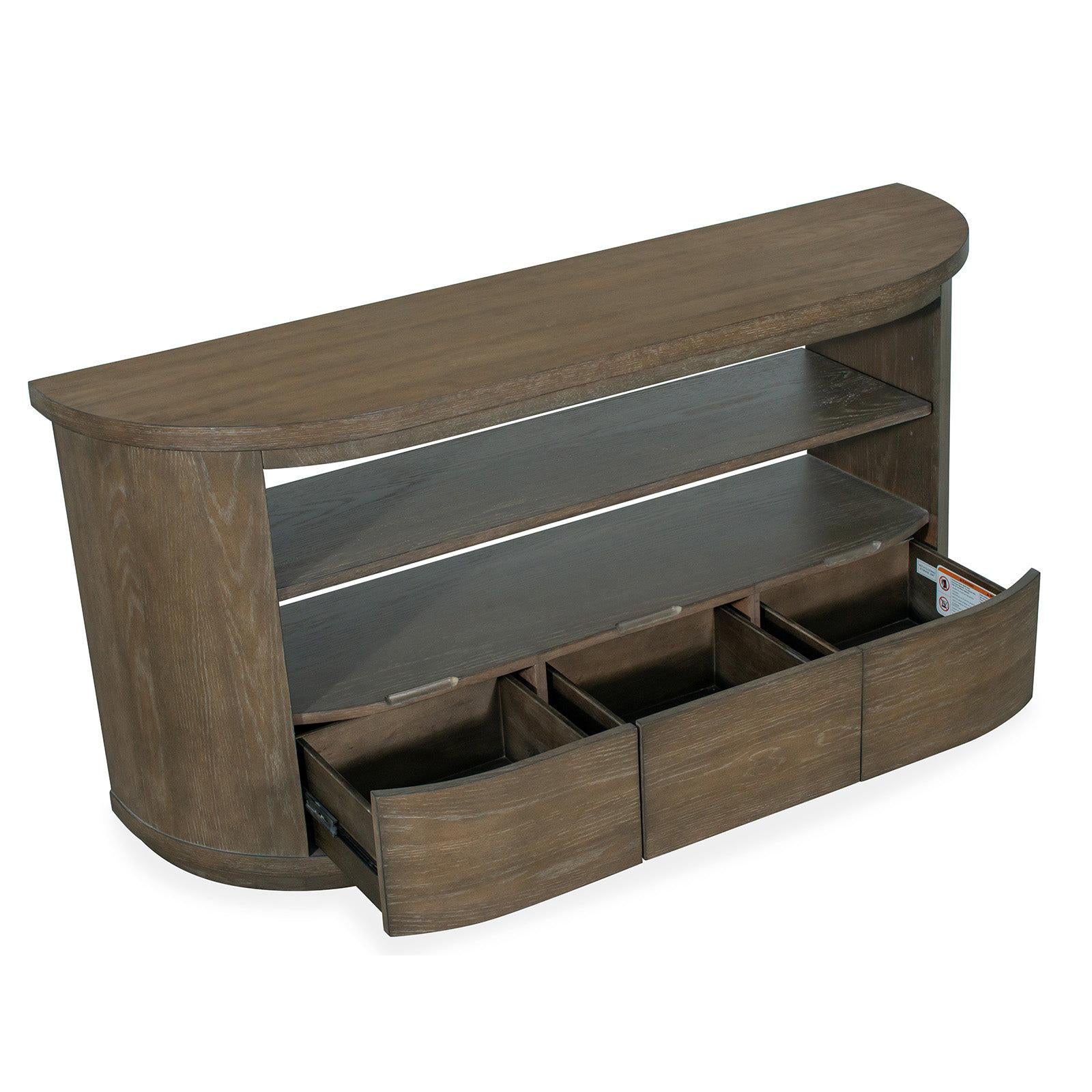 Magnussen Home Bosley Lt. Brown Porpoise Demilune Console