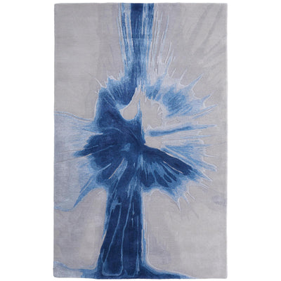 Feizy Kawai 8984F Modern Abstract Rug in Blue/Gray