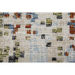Feizy Sonora 39NVF Modern Abstract Rug in Ivory/Green/Blue