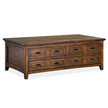 Magnussen Home Bay Creek Toasted Nutmeg Cocktail Table With Casters