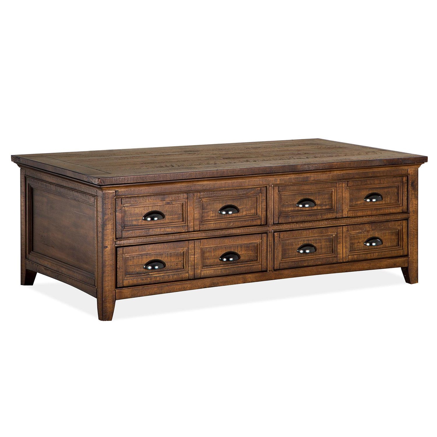 Magnussen Home Bay Creek Toasted Nutmeg Cocktail Table With Casters