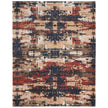 Feizy Pearson 39SQF Modern Abstract, Blue/Red/Tan, Rug
