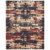 Feizy Pearson 39SQF Modern Abstract, Blue/Red/Tan, Rug