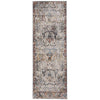 Feizy Melrose 39P2F Transitional Ikat Rug in Ivory/Red/Gray