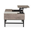 Magnussen Home Fenwick Whitetail Brown And Smoke Glass Rectangular Lift Top Cocktail Table