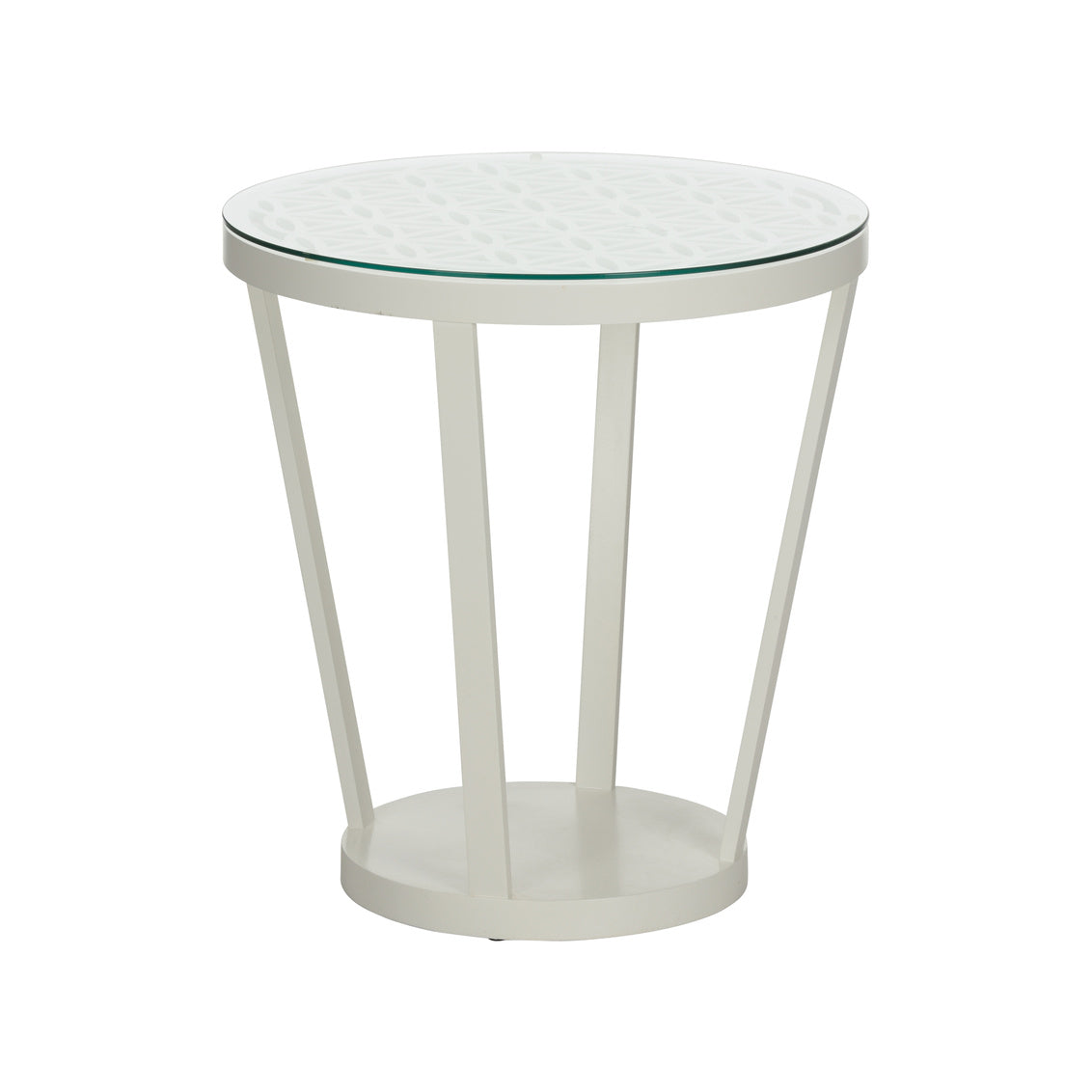 Chelsea House Flower of Life White Side Table