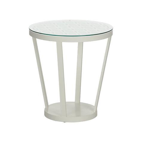 Chelsea House Flower of Life White Side Table
