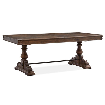 Magnussen Home Durango Willadeene Brown Extendable Trestle Dining Table