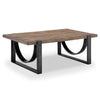 Magnussen Home Bowden Rustic Honey And Distressed Iron Rectangular Cocktail Table