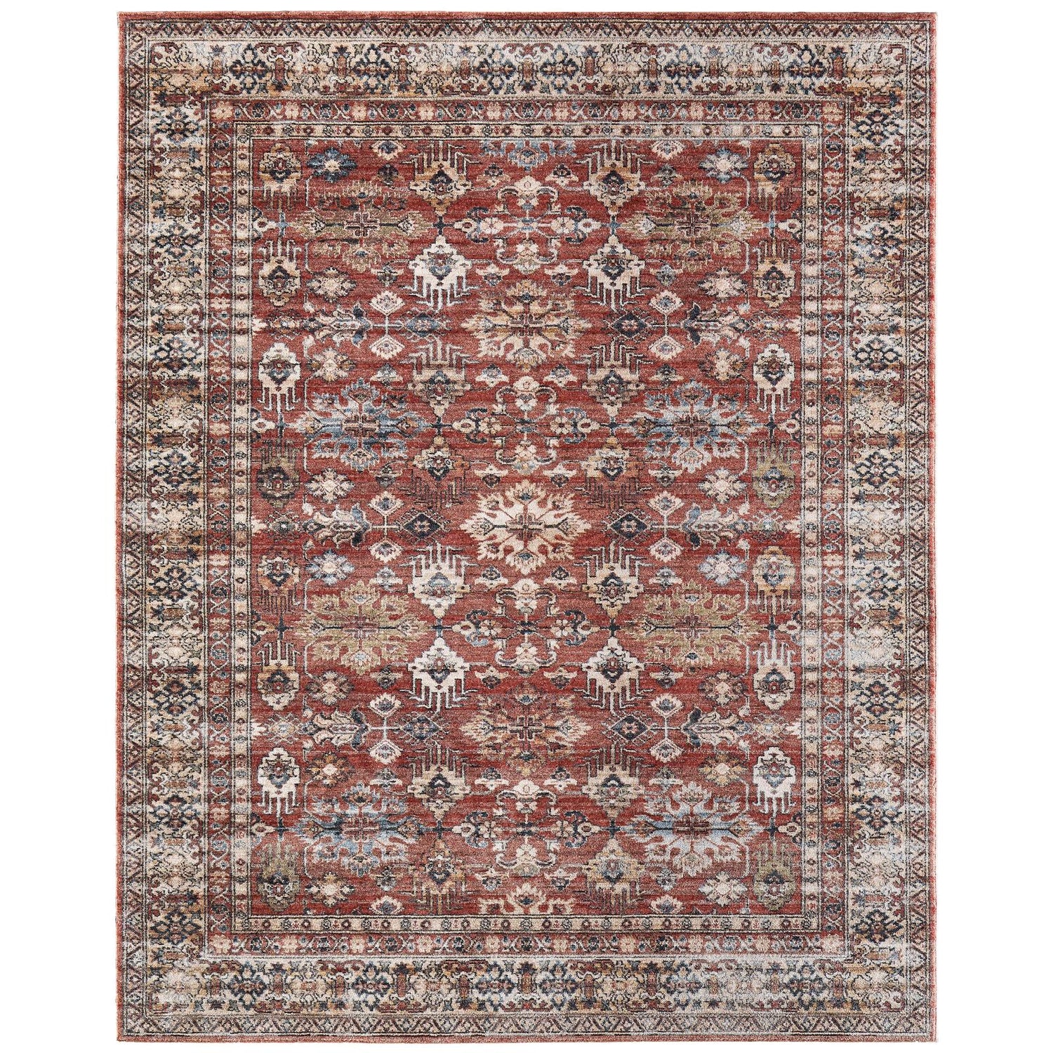 Feizy Pearson 39SKF Traditional Persian, Red/Tan/Blue, Rug