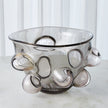 Global Views Smoke Grey Bubbled Bowl