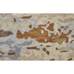 Feizy Everley 8644F Modern Abstract in Ivory/Blue/Brown