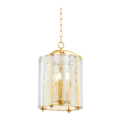 Hudson Valley Lighting Ramsey 3 Light 12 inch Aged Brass Lantern Ceiling Light