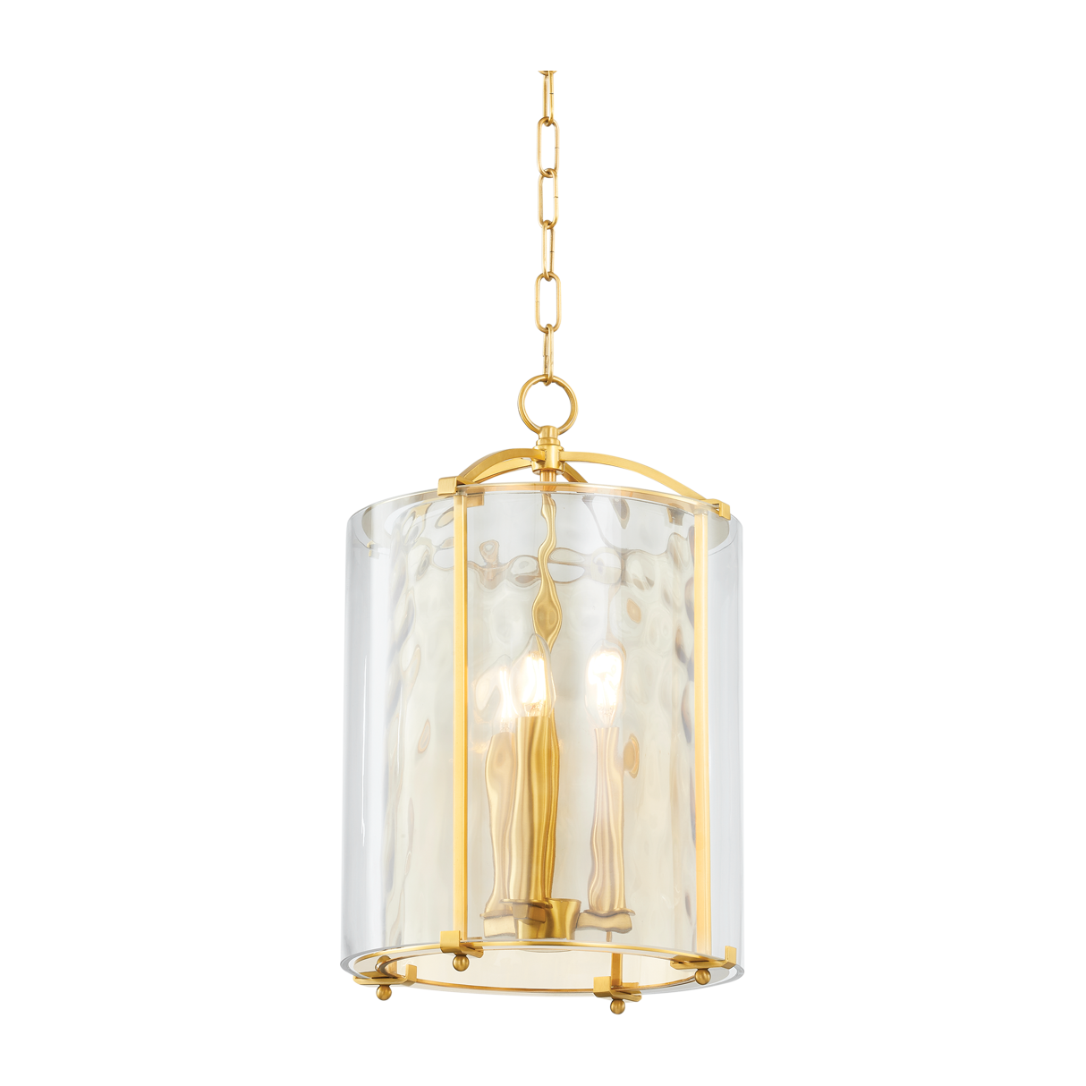 Hudson Valley Lighting Ramsey 3 Light 12 inch Aged Brass Lantern Ceiling Light